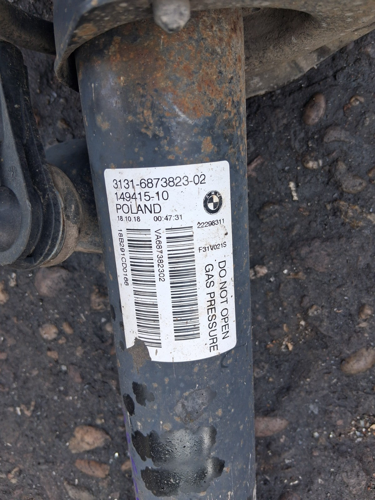 2014 BMW 3 SERIES F31 NSF FRONT LEFT PASSENGER SIDE SHOCK 6873823