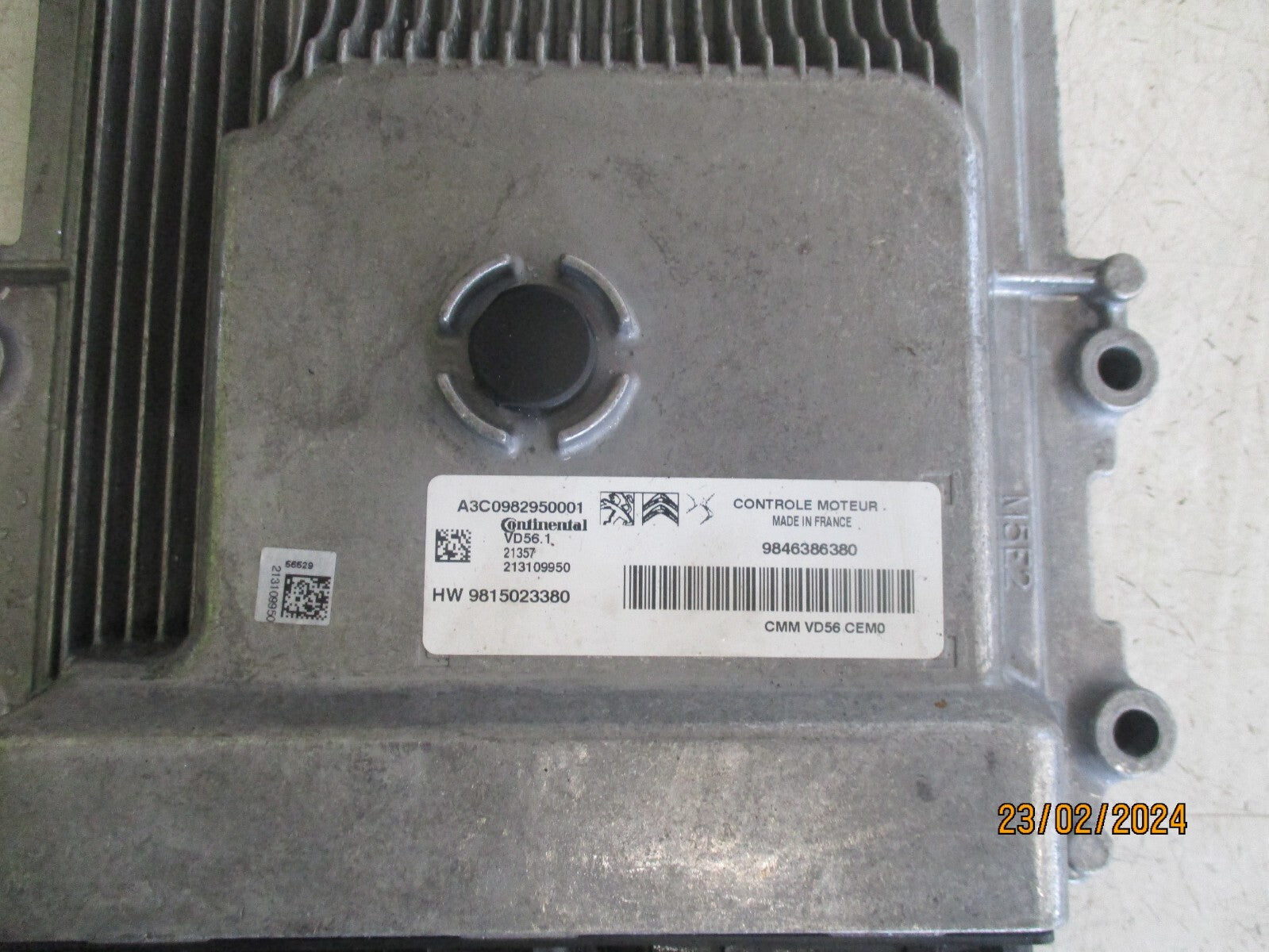 VAUXHALL CROSSLAND 2022 1.2 PETROL ECU ENGINE CONTROL MODULE 9846386380