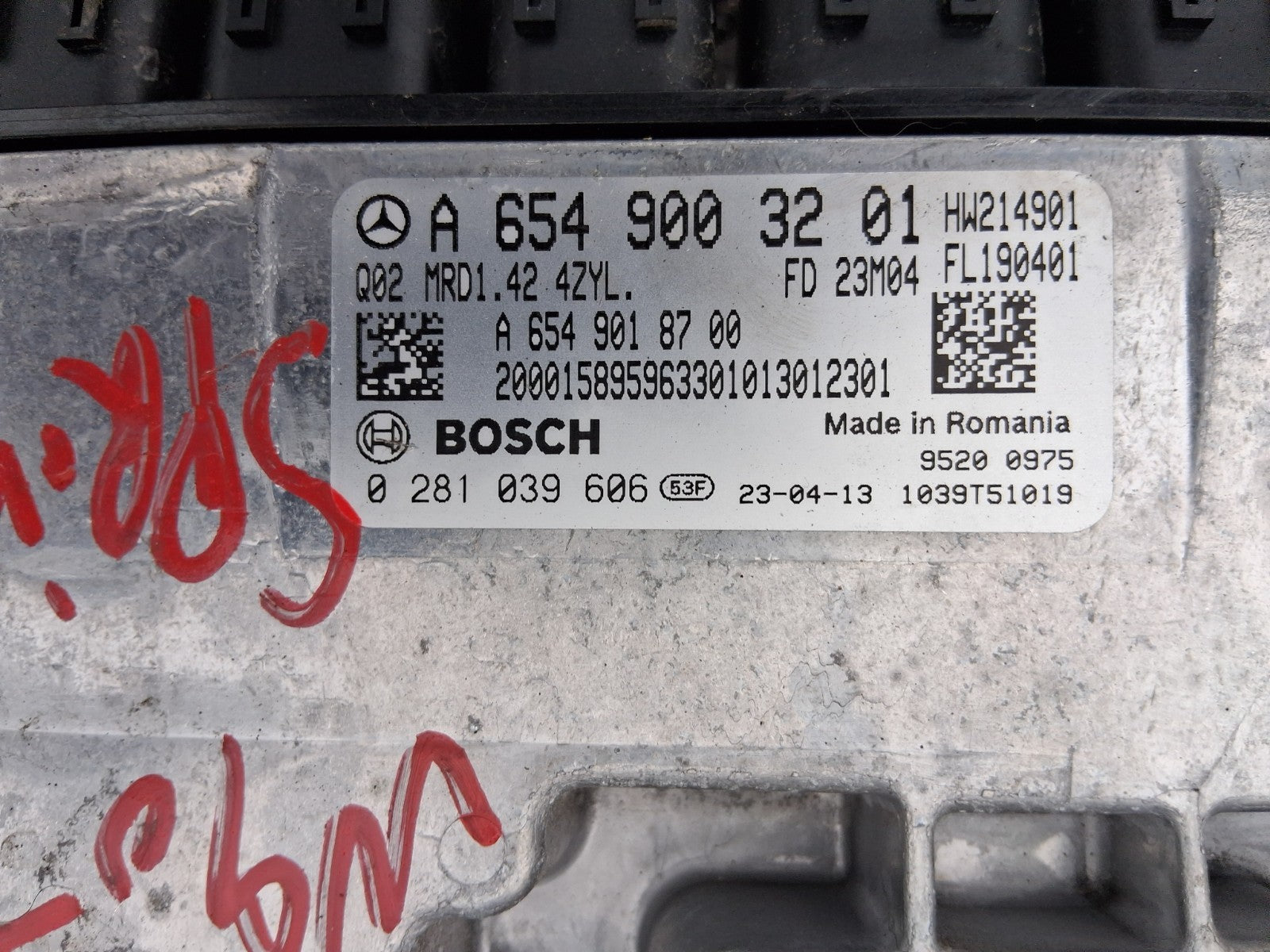 2023 MERCEDES BENZ SPRINTER W907 ECU ENGINE CONTROL UNIT A6549003201