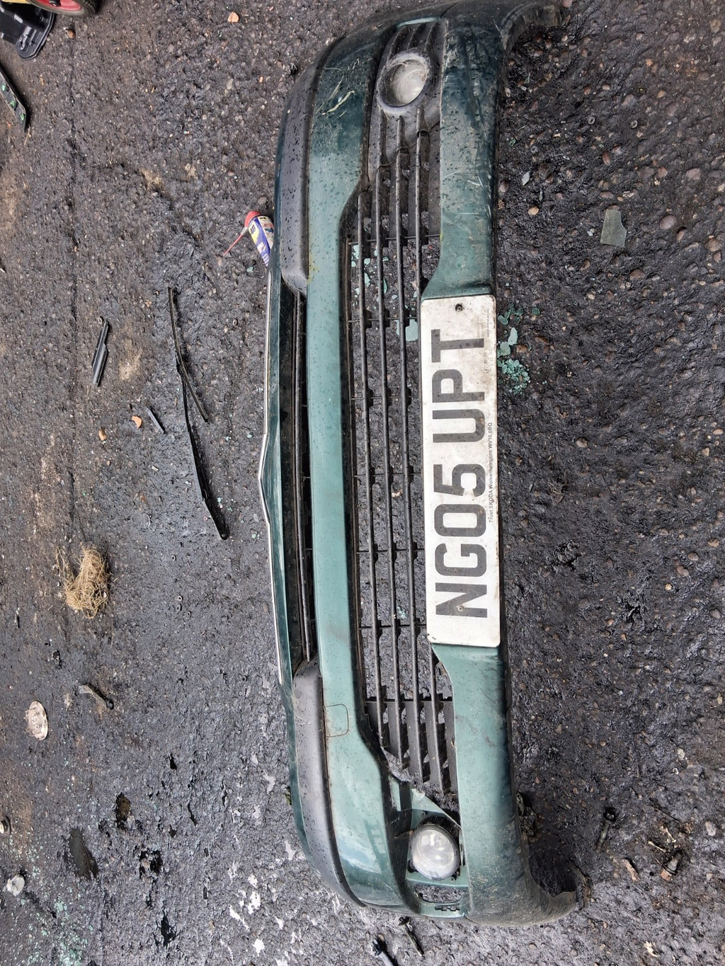 CITROEN C4 MK1 2005 FRONT COMPLETE BUMPER GREEN