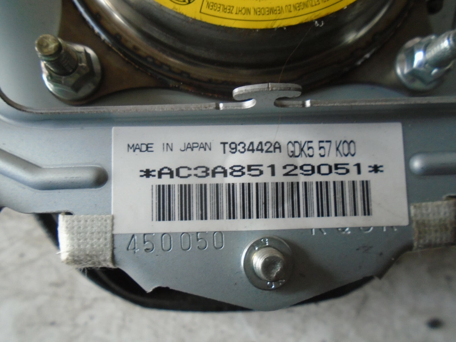 MAZDA 6 2011 MK2 ESTATE OSF FRONT DRIVER SIDE STEERING WHEEL HORN BUTTON