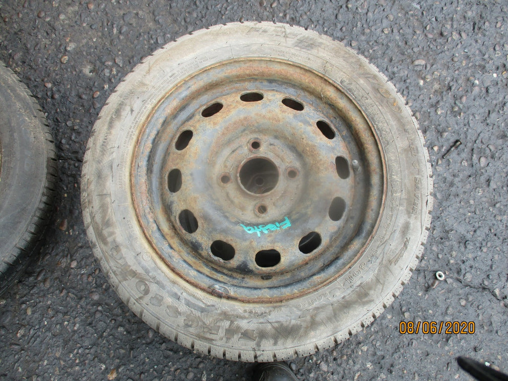 FORD FIESTA MK5 2002 SPARE STEEL WHEEL TYRE 185 55 14 4 STUD FIREHAWK SAVER