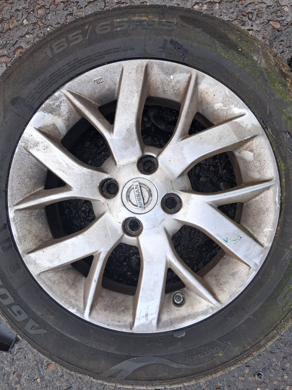 2015 NISSAN NOTE E12 ALLOY WHEEL WITH TYRE 185/65R15 REF 2