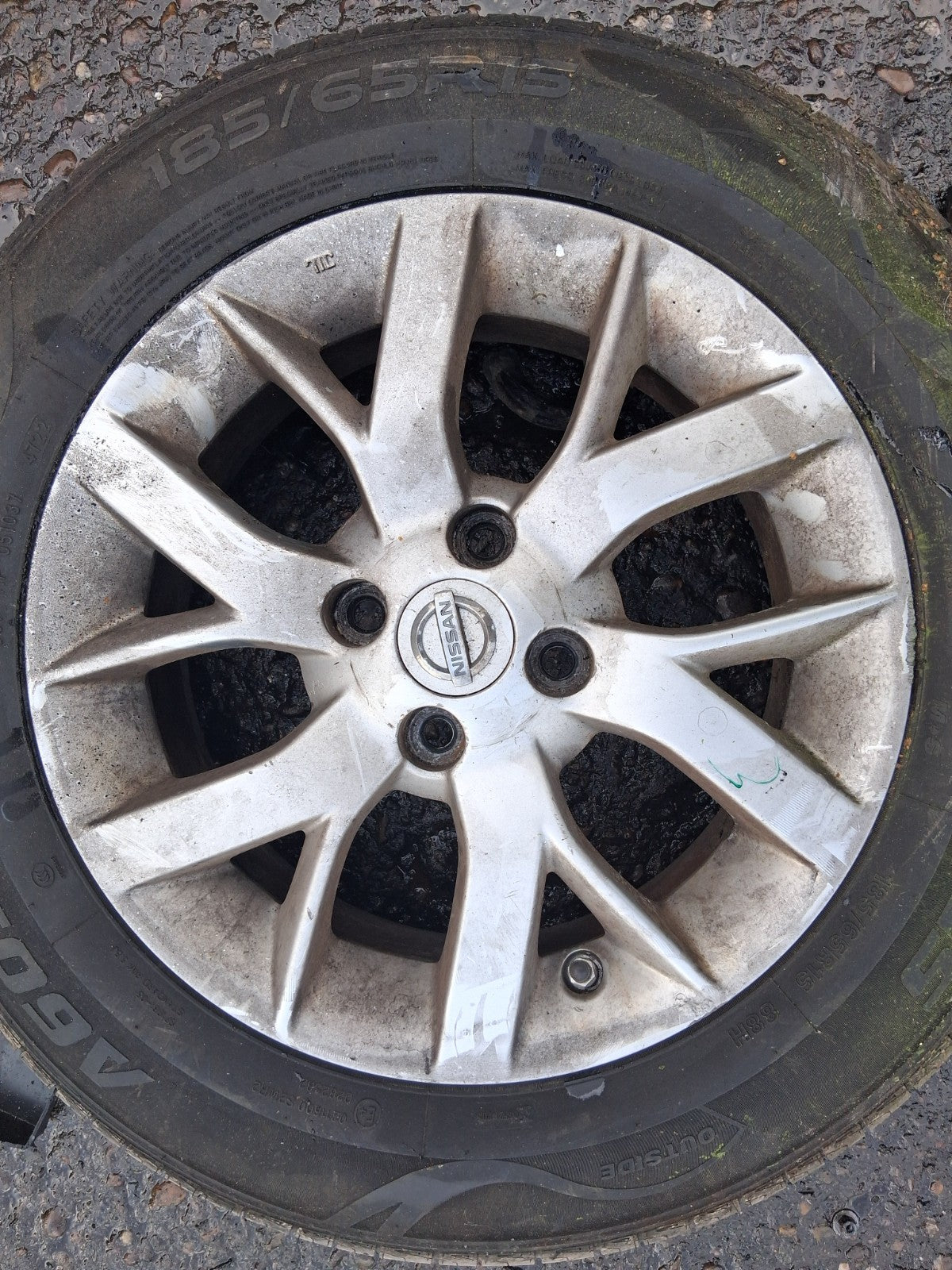 2015 NISSAN NOTE E12 ALLOY WHEEL WITH TYRE 185/65R15 REF 2