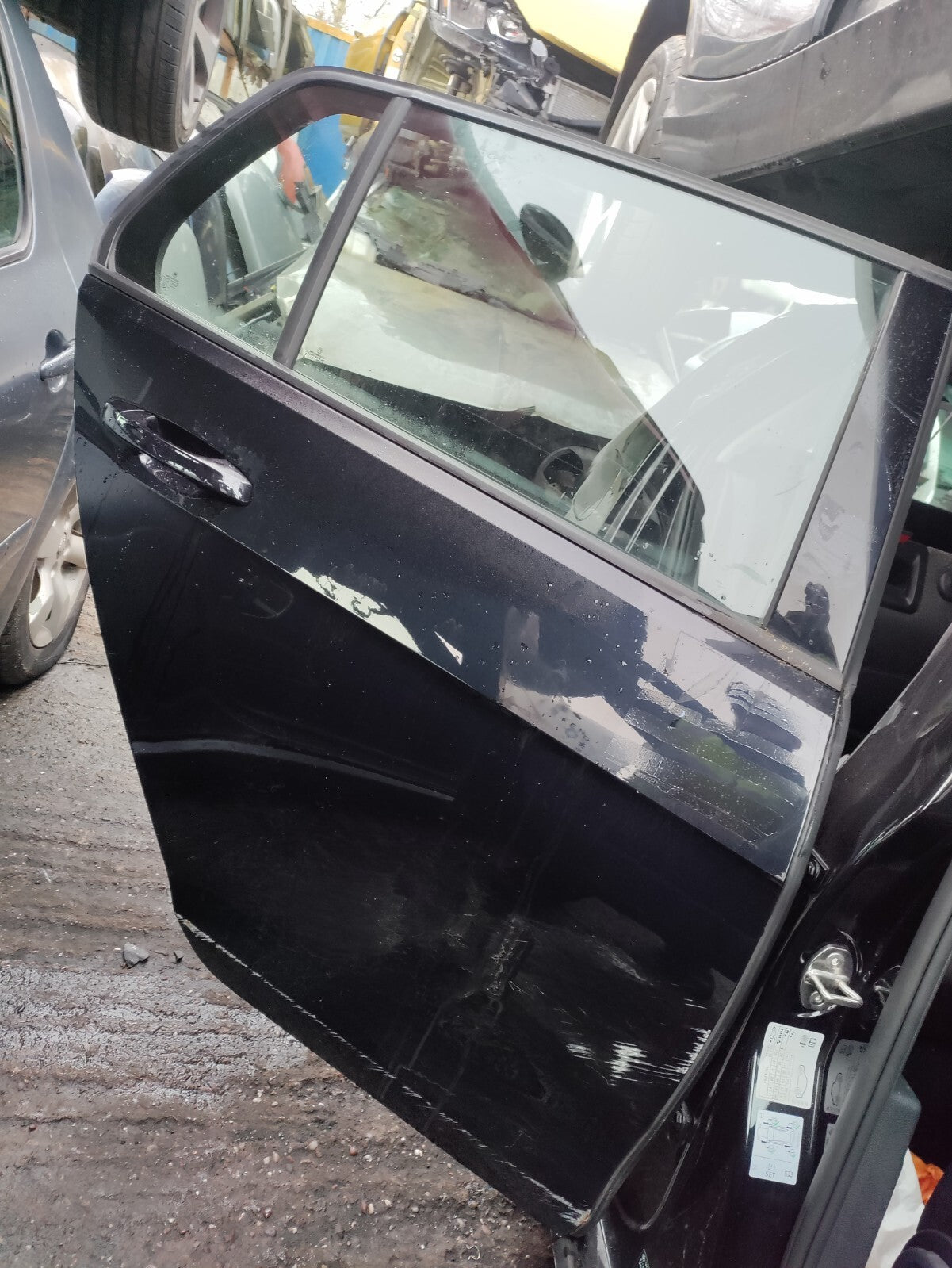 2017 VW VOLKSWAGEN GOLF MK7 OSR DRIVER SIDE REAR BARE DOOR DEEP BLACK MET C9X