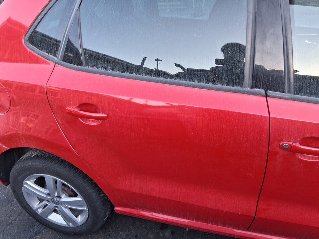 2017 VW VOLKSWAGEN POLO MK5 OSR DRIVER SIDE REAR RIGHT BARE DOOR FLASH RED LP3G