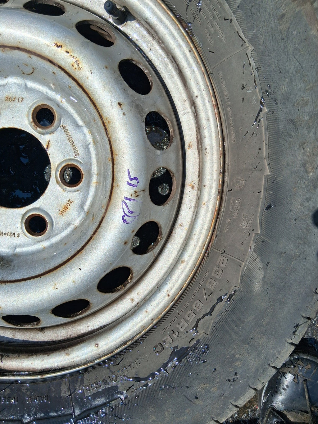 2015 MERCEDES BENZ SPRINTER W906 16 INCH STEEL WHEEL WITH TYRE 235/65R16