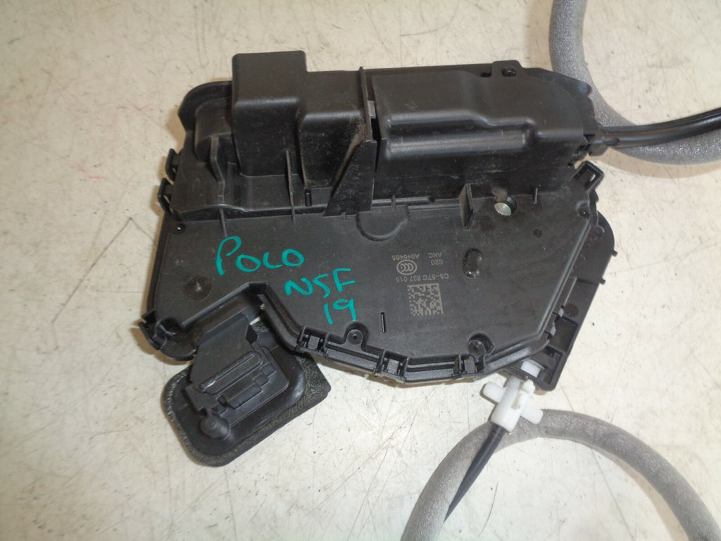 VW VOLKSWAGEN POLO MK6 2019 NSF PASSENGER SIDE FRONT DOOR LOCK MECHANISM
