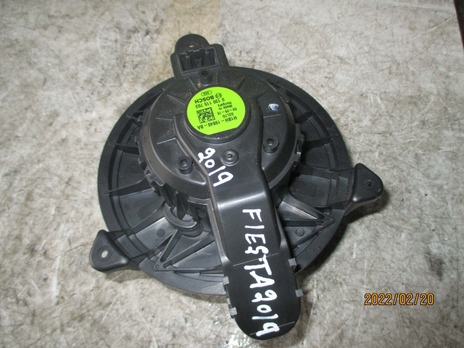 FORD FIESTA MK8 2019 HEATER BLOWER MOTOR FAN H1BH19846BA