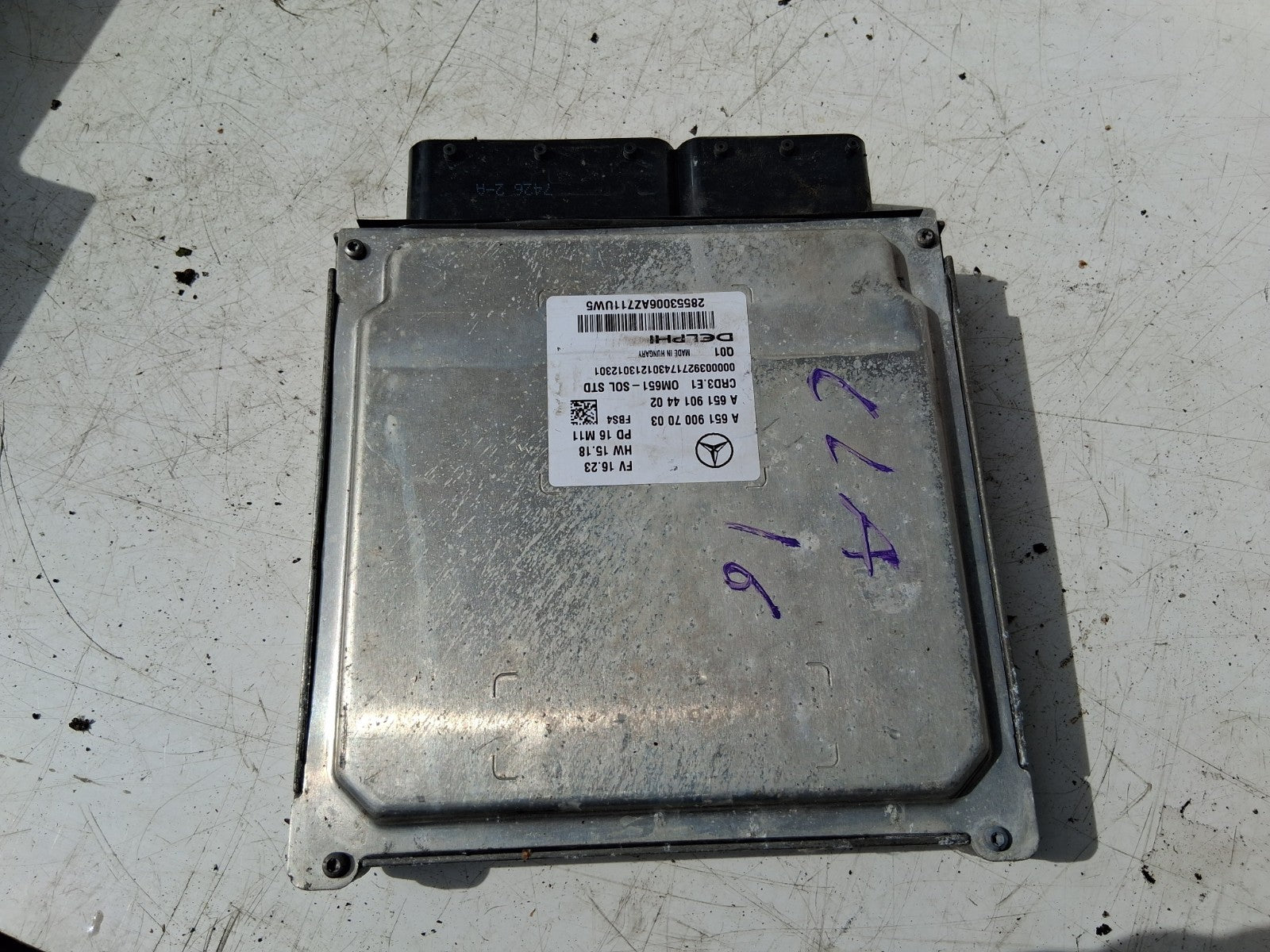 MERCEDES BENZ CLA 2016 C117 2.1 DIESEL ECU ENGINE CONTROL MODULE A6519007003