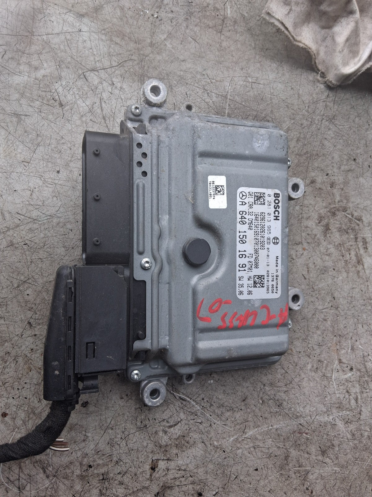 MERCEDES BENZ A CLASS 2007 ECU ENGINE CONTROL UNIT A6401501691