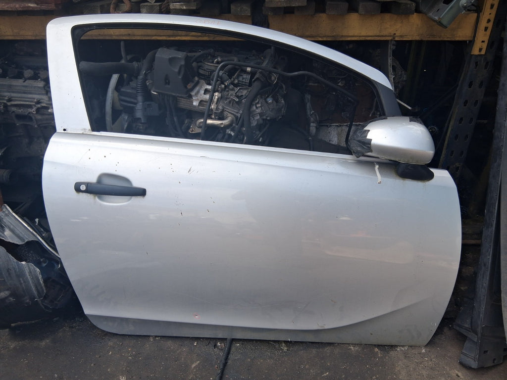 2017 VAUXHALL CORSA E 3 DOOR OS DRIVER SIDE RIGHT BARE DOOR SILVER METALLIC 176