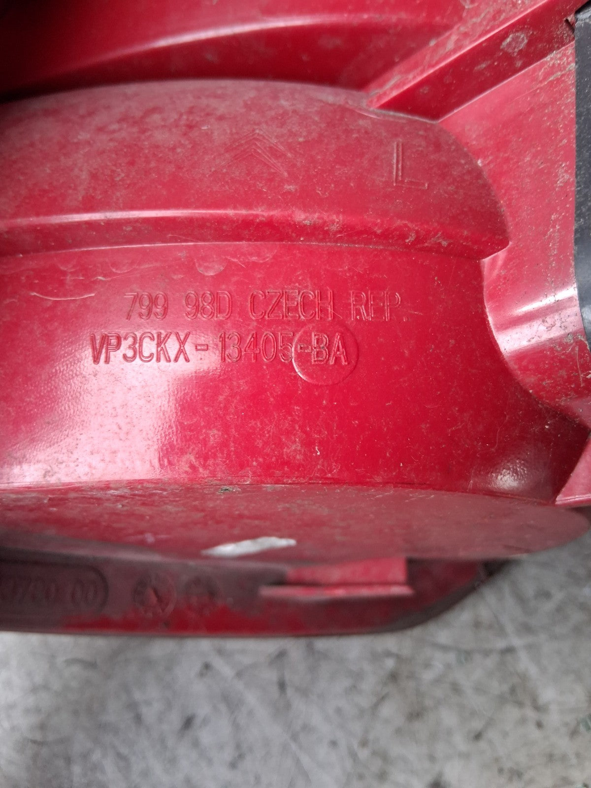 2008 CITROEN C2 NSR PASSENGER SIDE REAR RIGHT TAIL LIGHT VP3CKX-13405