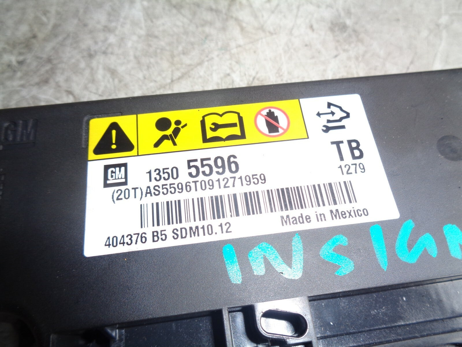 MERCEDES BENZ C-CLASS 2004 SAFETY BAG SRS ECU MODULE CONTROL UNIT 1350559