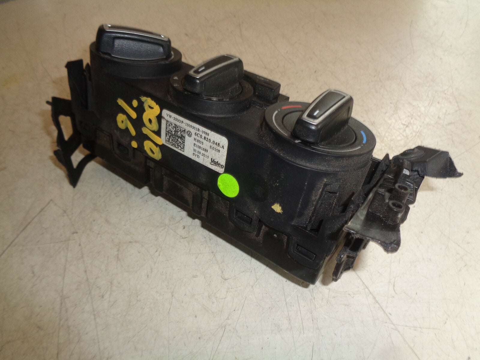 VW VOLKSWAGEN POLO 6C 2016 HEATER CLIMATE CONTROL UNIT 6C0820045A