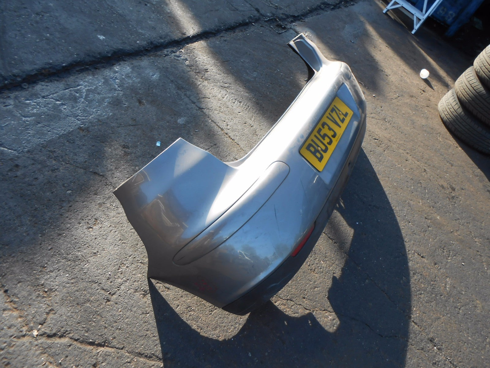 SEAT IBIZA 6L (MK4) 2002 - 2008 REAR BACK PLASTIC BUMPER LS7U GRIS SOMBRA GREY