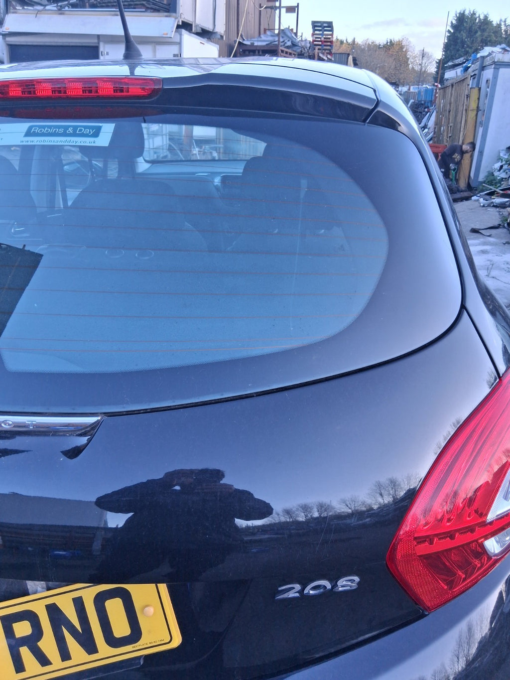 2014 PEUGEOT 208 COMPLETE REAR BOOTLID TAILGATE PEARL BLACK KTV