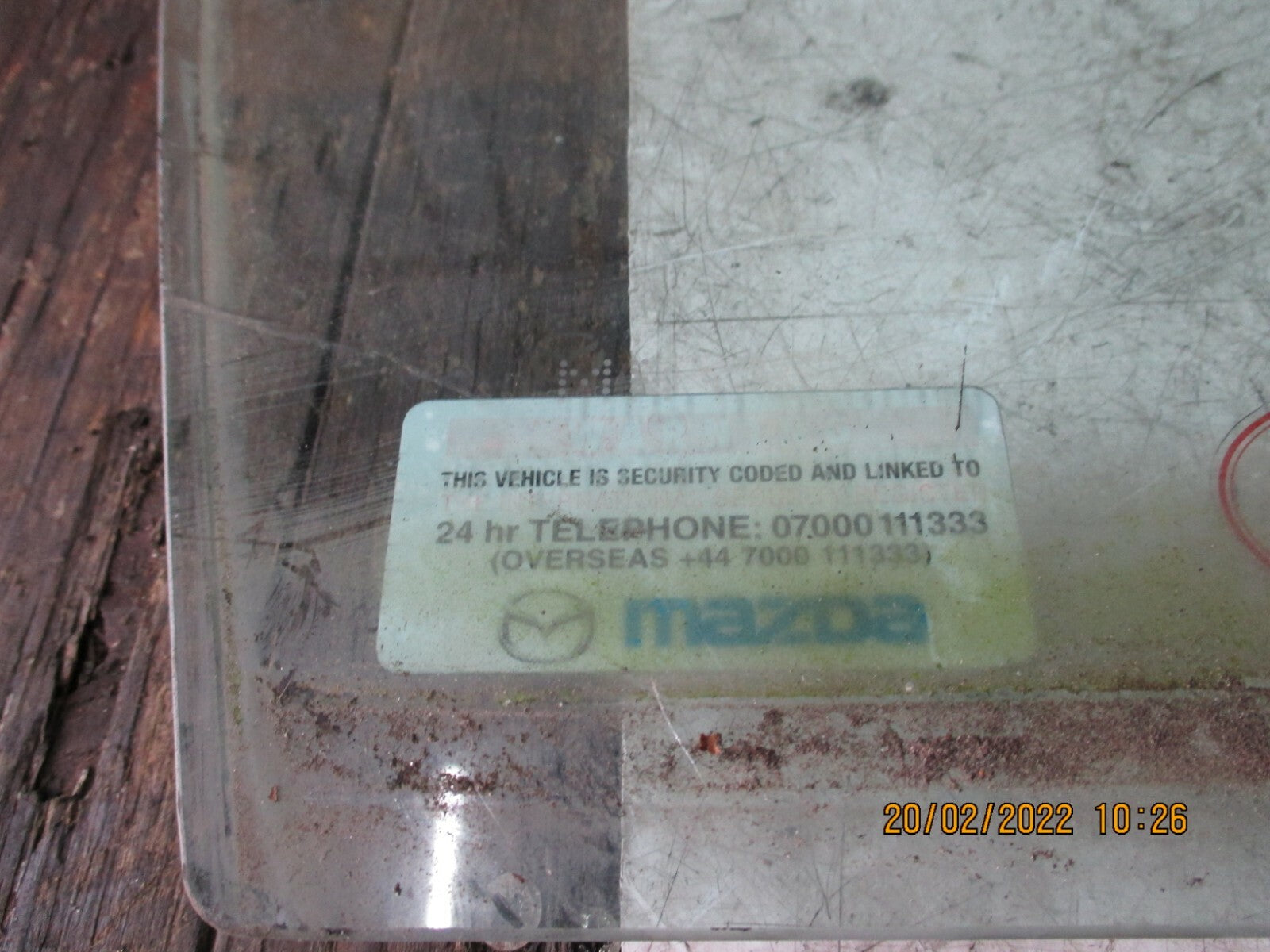MAZDA 5 2006 MK2 OSF FRONT DRIVER SIDE WINDOW GLASS