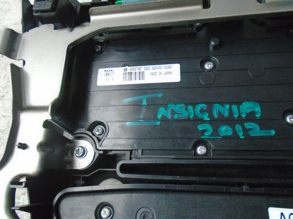 VAUXHALL INSIGNIA MK1 2012 RADIO HEATER AC CLIMATE CONTROL PANEL 20997887
