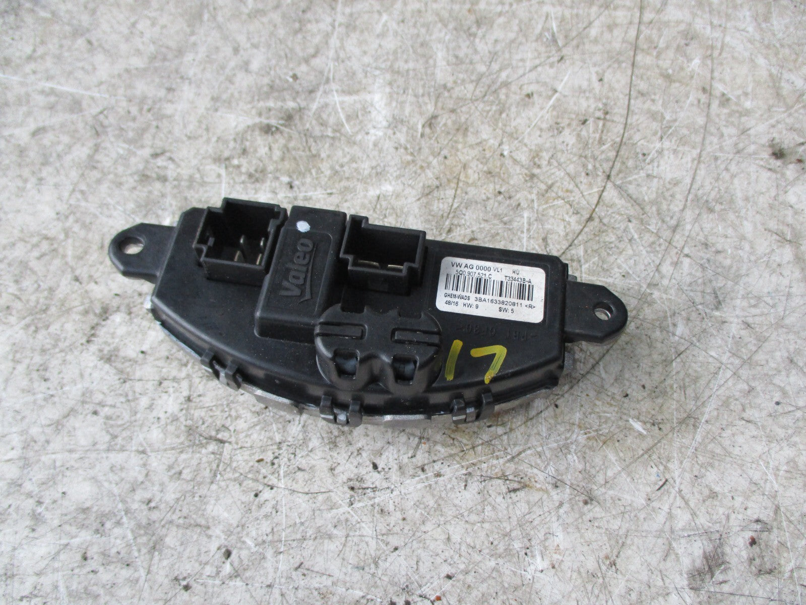 VW VOLKWAGEN GOLF MK7 2017 CDF HEATER BIOLER RESISTOR  5Q0907521C