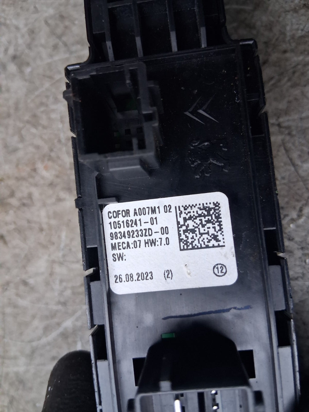 2021 CITROEN C4 MK3 OSF DRIVER SIDE FRONT RIGHT WINDOW CONTROL SWITCH 98349233ZD