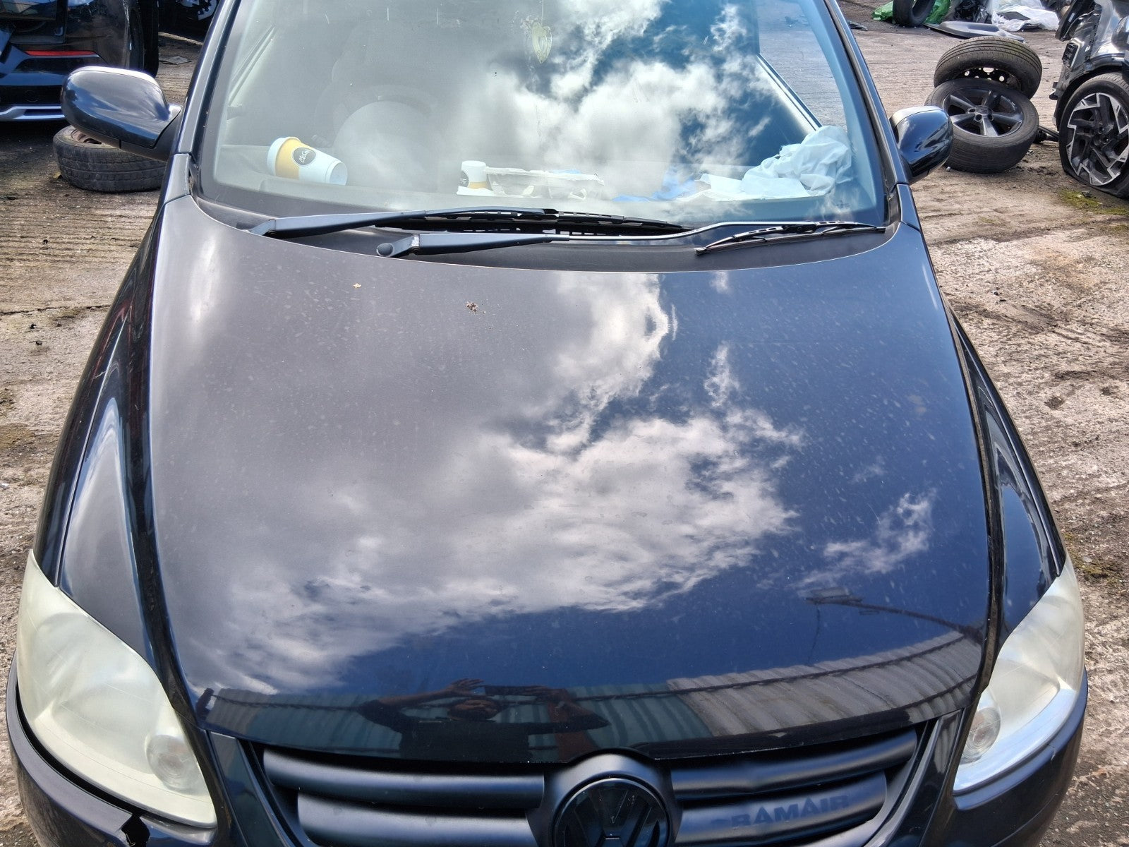 2011 VW VOLKSWAGEN FOX 3 DOOR FRONT BONNET HOOD PANEL BLACK