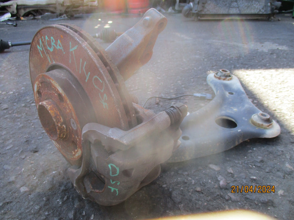 NISSAN MICRA K14 2019 1.0 PETROL OS DRIVER SIDE FRONT HUB CALIPER