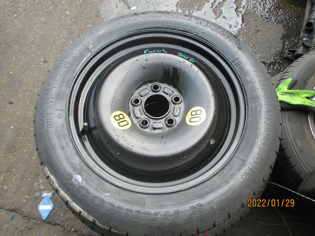 FORD FOCUS 2007 16 INCH SPACESAVER WHEEL WITH TYRE T125/85R16