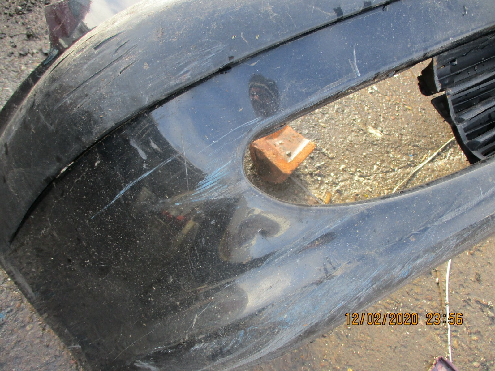 PEUGEOT 607 2004 COMPLETE FRONT PLASTIC BUMPER IN BLACK