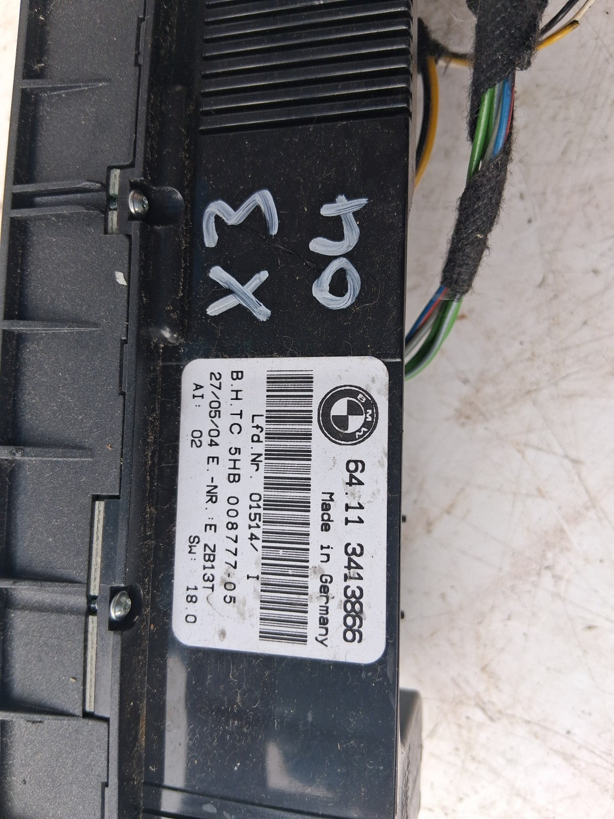 2004 BMW X3 E83 HEATER CLIMATE CONTROL SWITCH PANEL 3413866