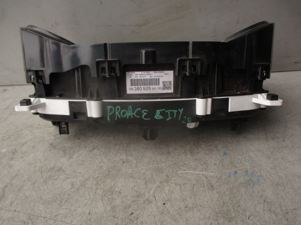 2020 TOYOTA PROACE CITY 1.5 DIESEL MANUAL SPEEDO SPEEDOMETER 9838092680