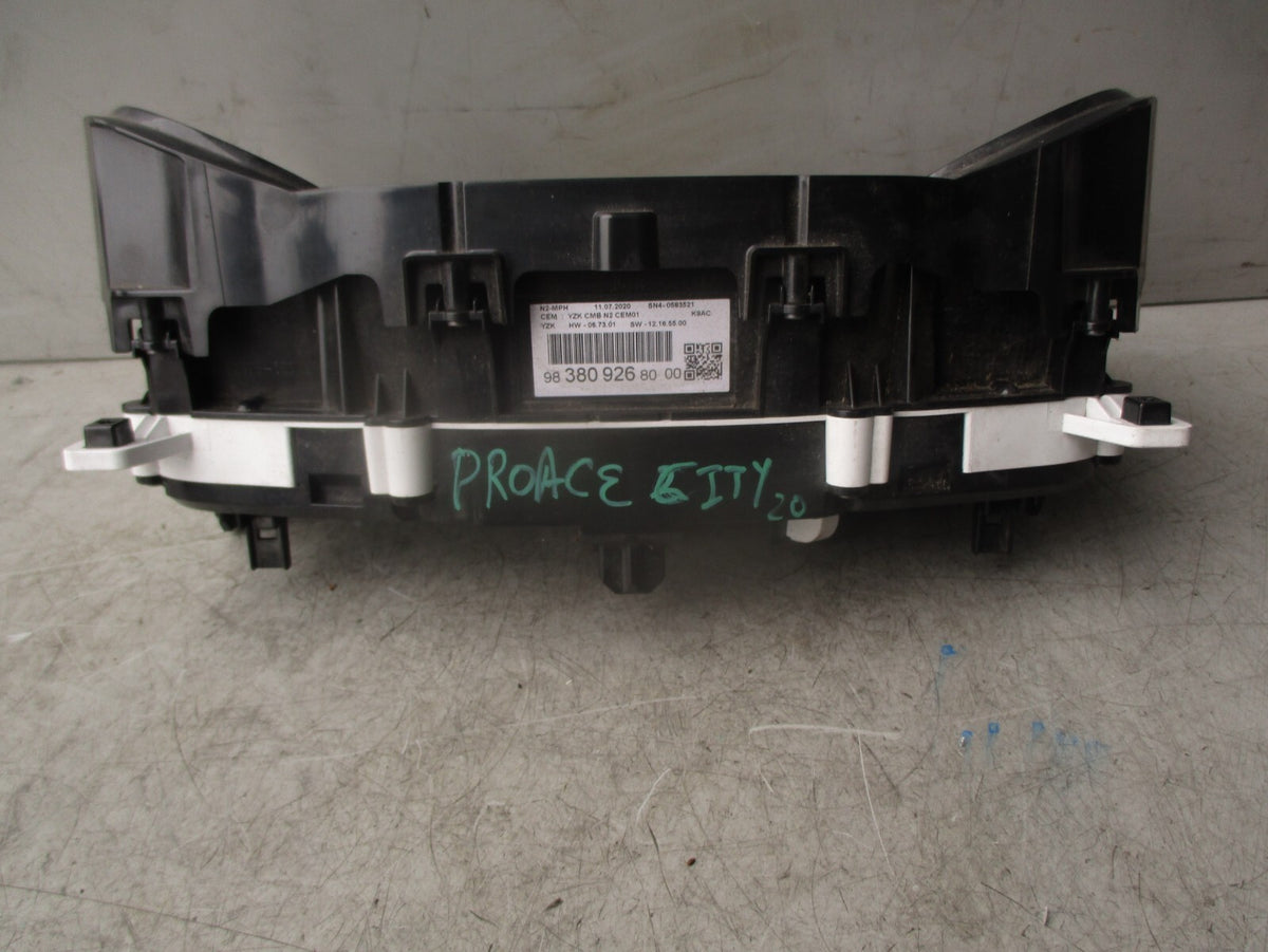 2020 TOYOTA PROACE CITY 1.5 DIESEL MANUAL SPEEDO SPEEDOMETER 9838092680