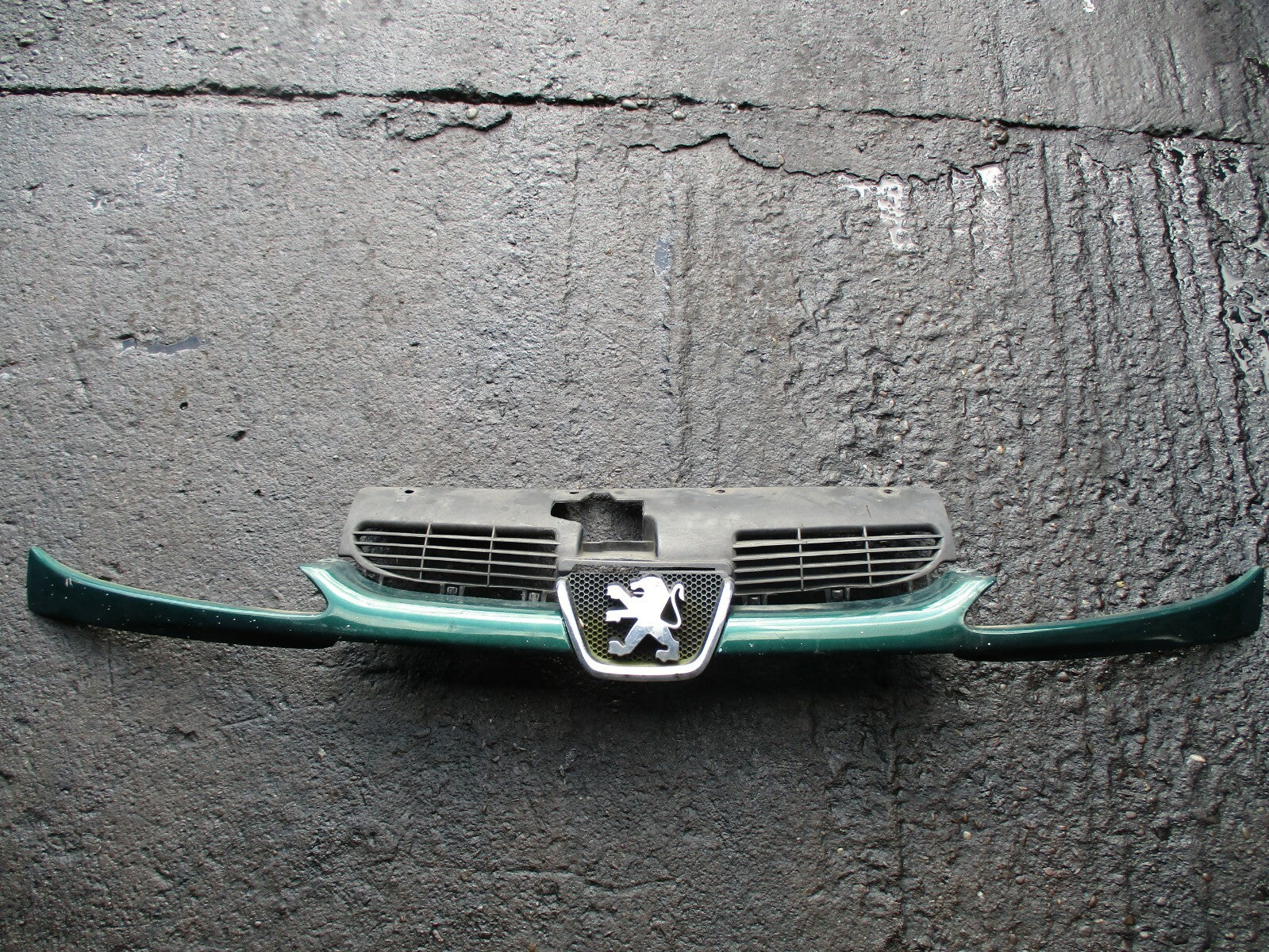 PEUGEOT 206 FRONT UPPER BUMPER GRILL & BADGE EMBLEM GREEN