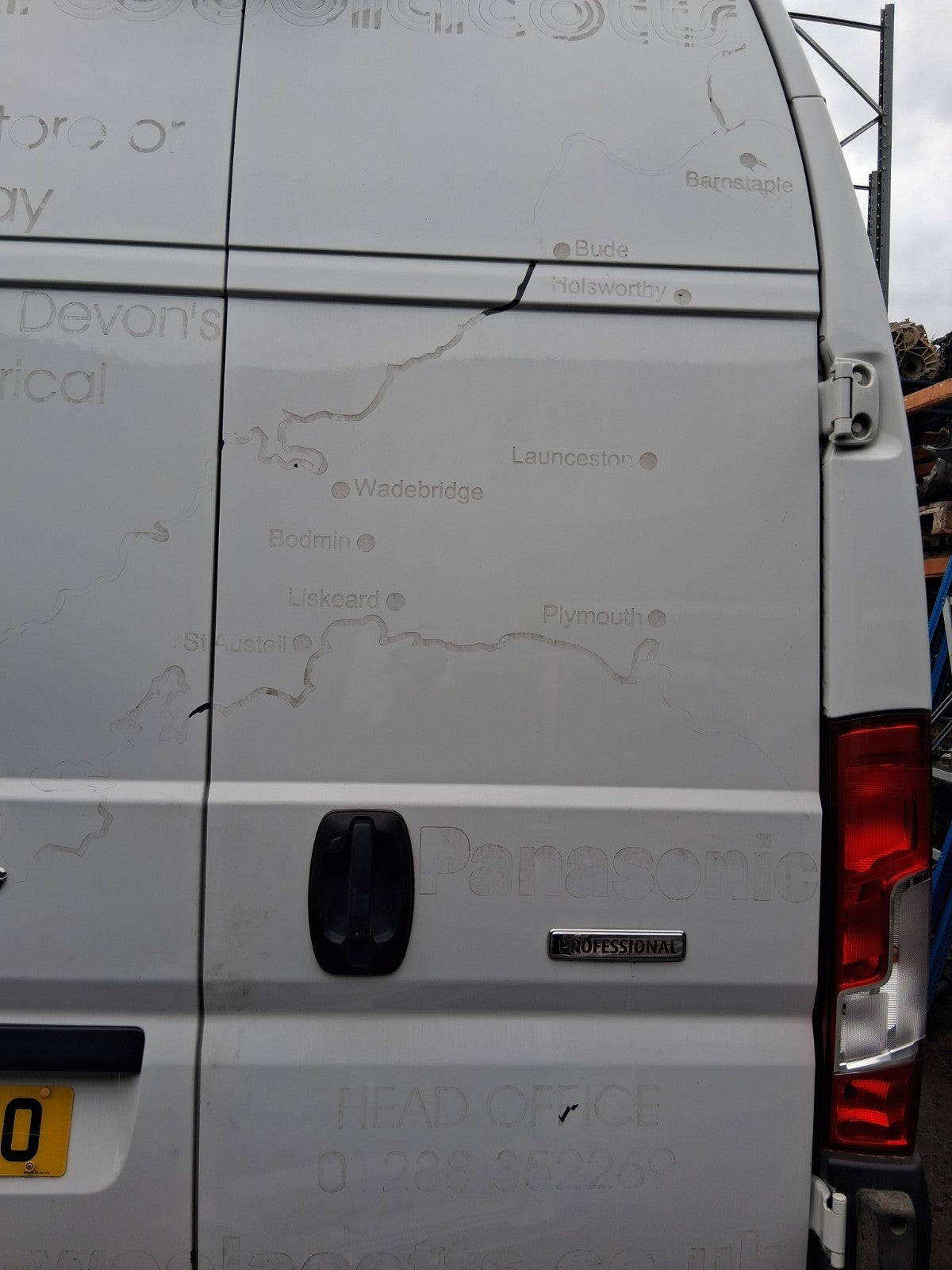 2023 FIAT DUCATO MK3 EXTRA HIGH ROOF OSR DRIVER SIDE REAR BARE DOOR WHITE