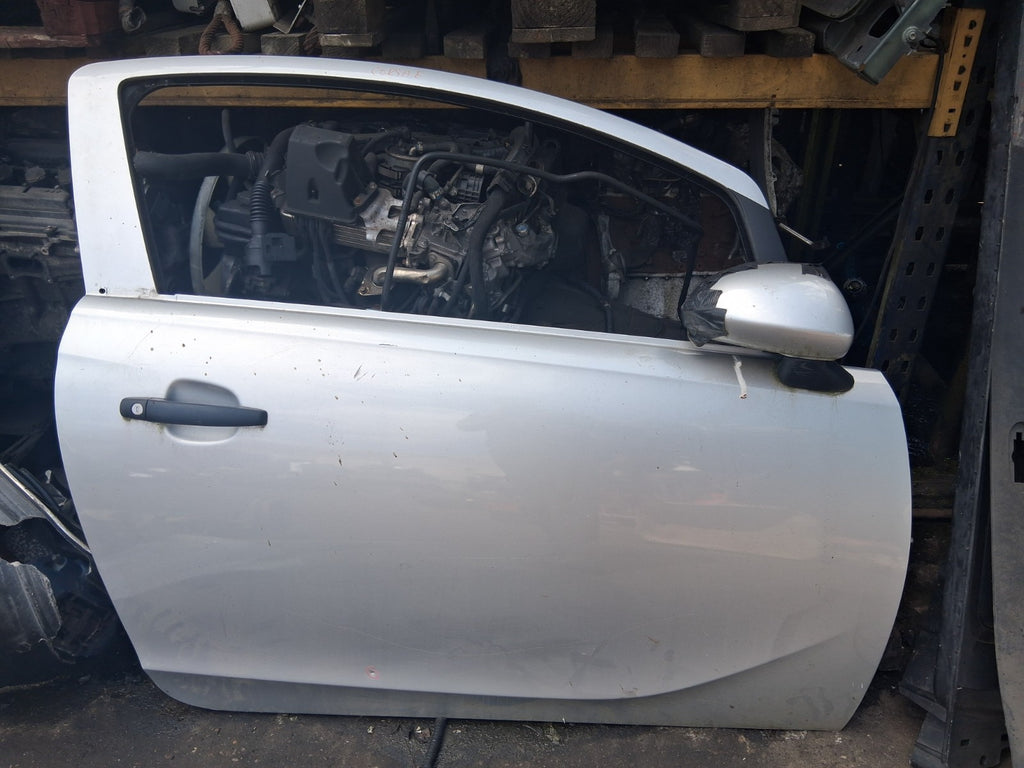 2017 VAUXHALL CORSA E 3 DOOR OS DRIVER SIDE RIGHT BARE DOOR SILVER METALLIC 176