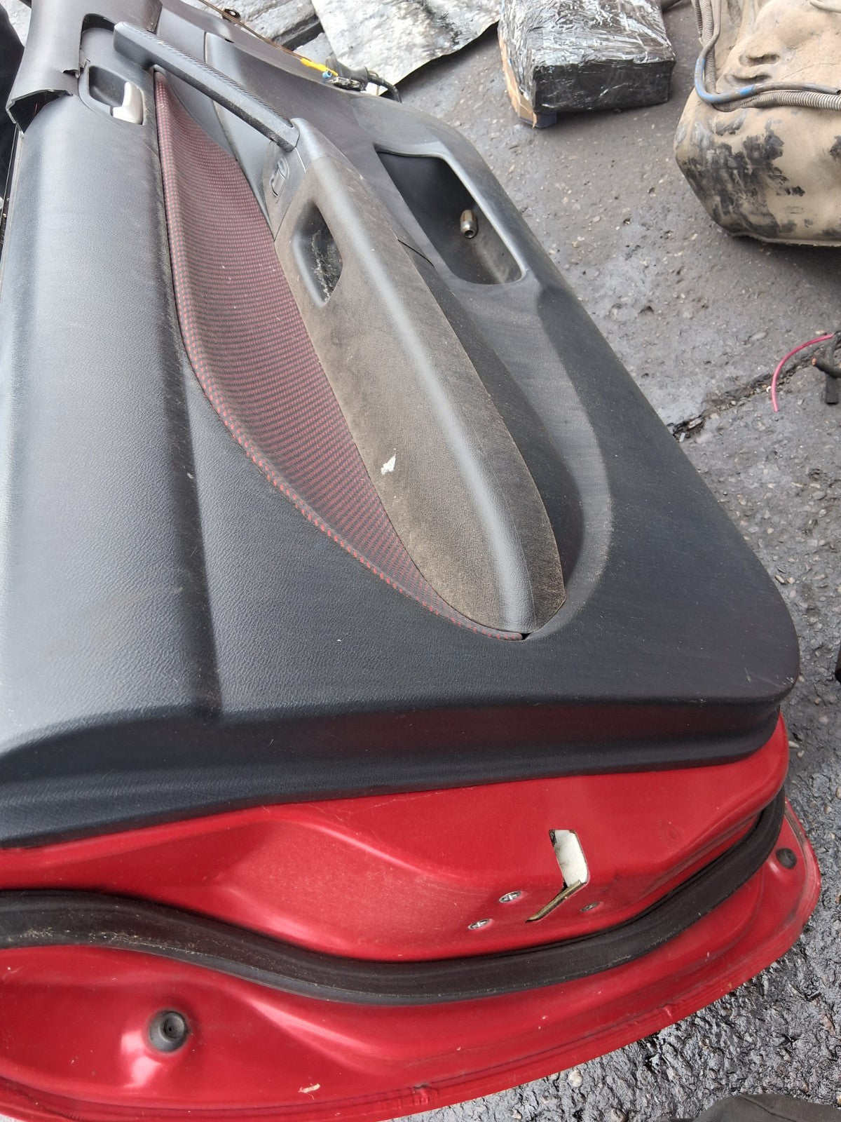 2005 HONDA CIVIC MK7 3 DOOR NS PASSENGER SIDE FRONT DOOR COMPLETE RED R81