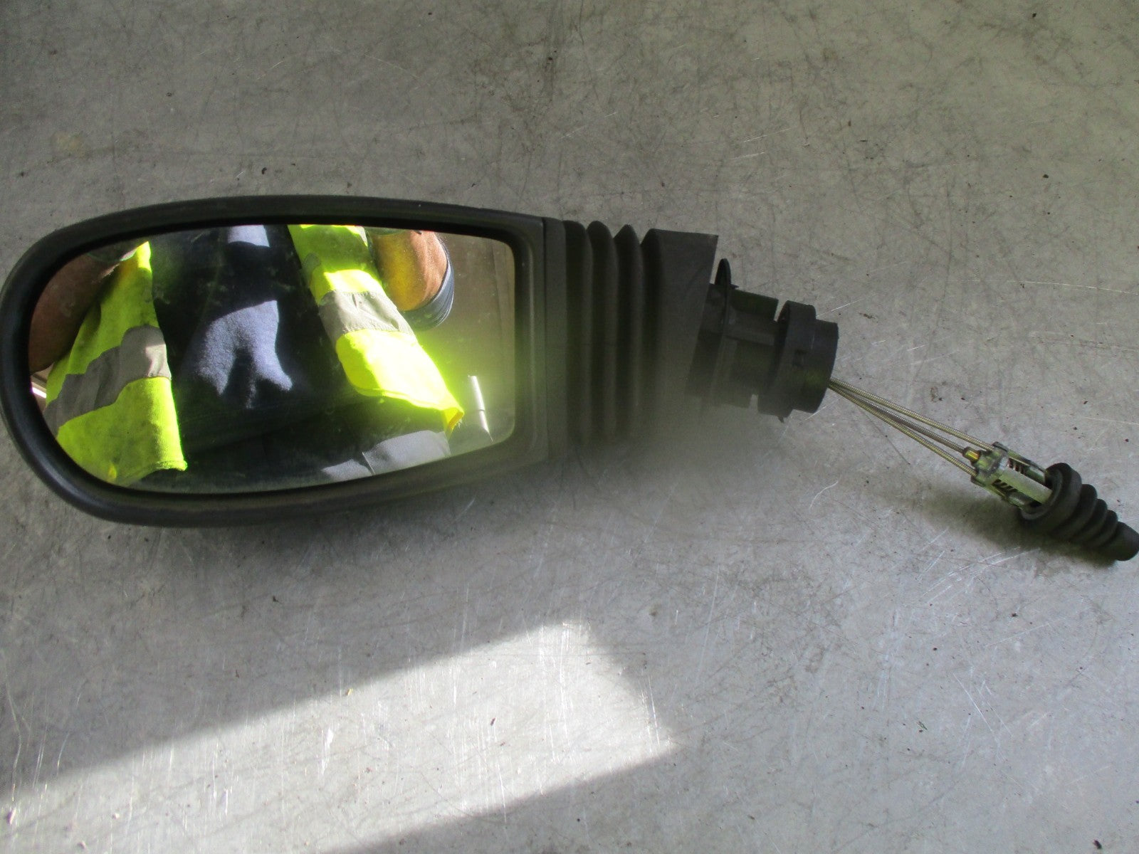 2003 FIAT PUNTO NS PASSENGER SIDE MANUAL DOOR WING DOOR MIRROR BLACK 0157178