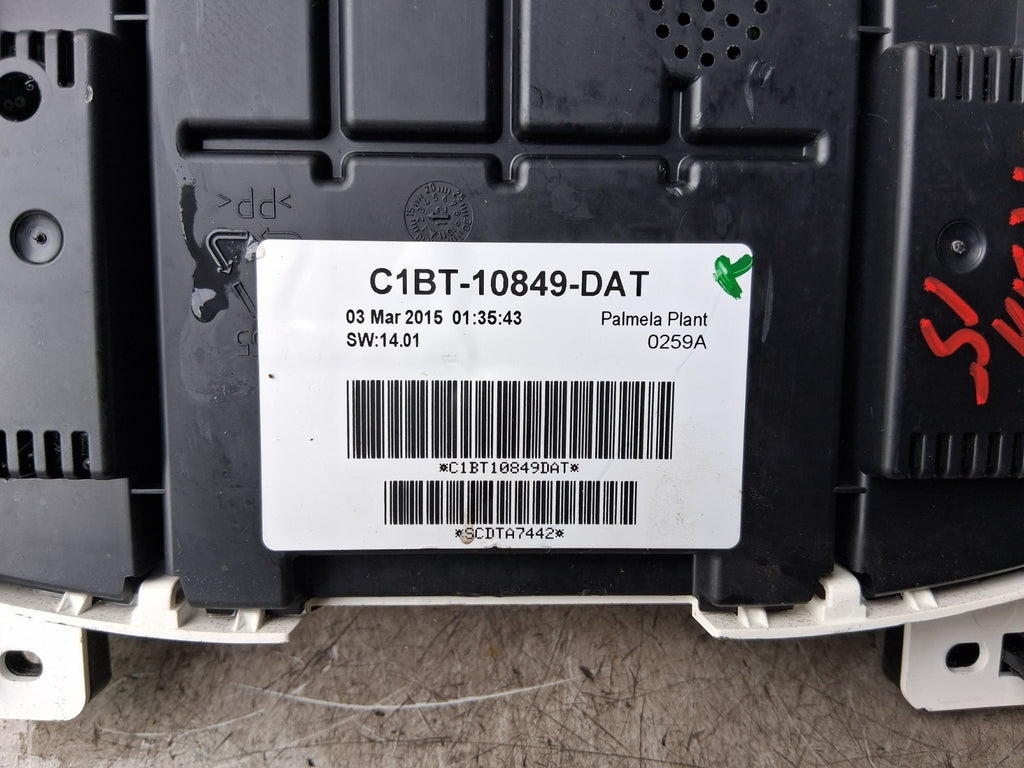 FORD FIESTA MK7 2015 1.5 DIESEL TDCI SPEEDO INSTRUMENT CLUSTER C1BT10849DAT