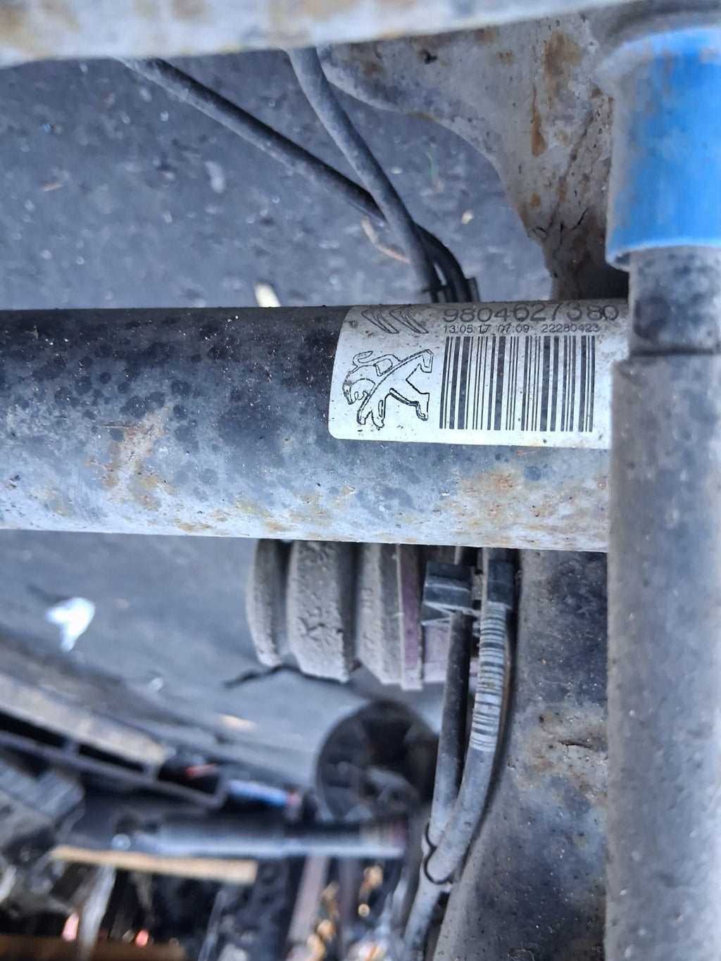 2012 PEUGEOT 208 COMPLETE REAR AXLE DISC TYPE