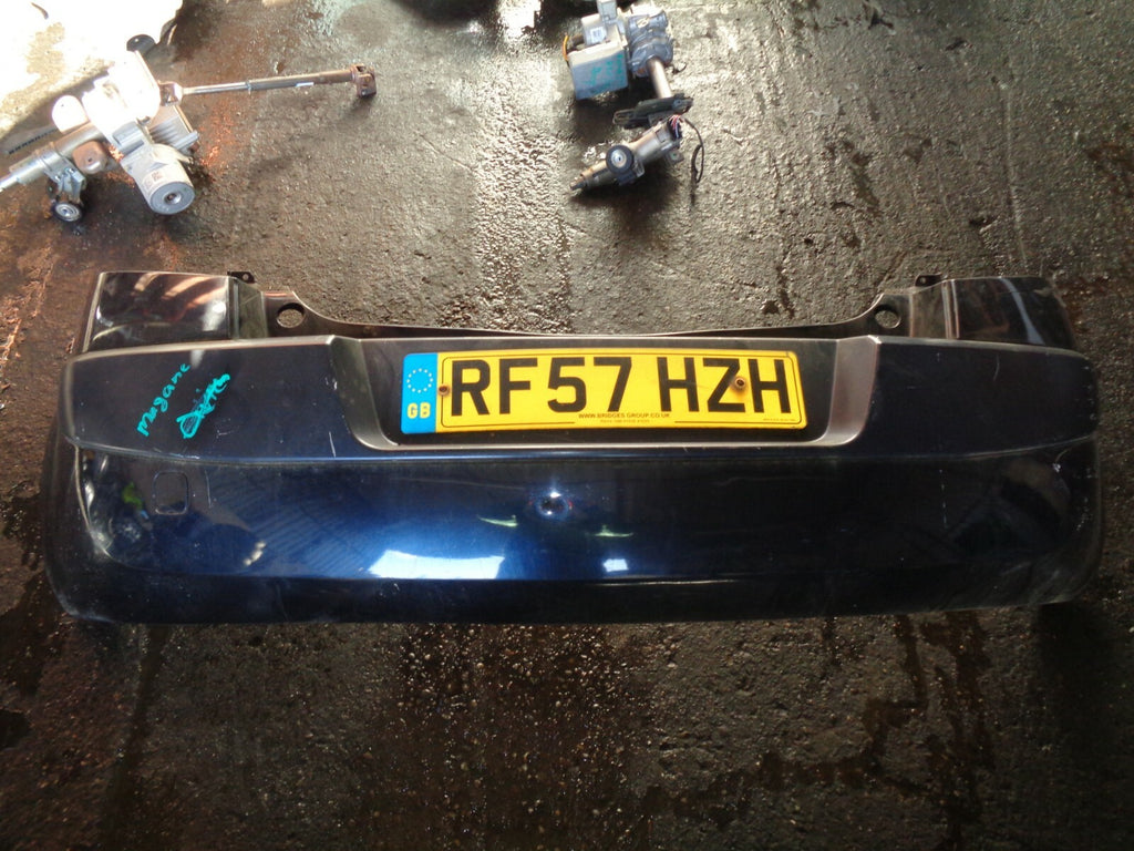 RENAULT MEGANE MK2 2007 REAR COMPLETE BUMPER BLUE