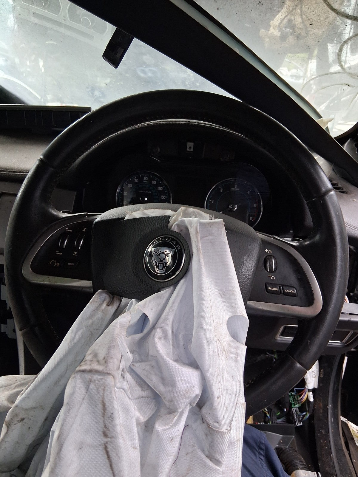 2015 JAGUAR XF X250 FACELIFT MULTIFUNCTIONAL STEERING WHEEL BLACK