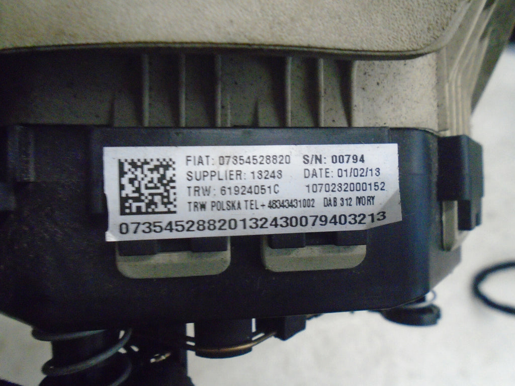 FIAT 500 2013 OSF DRIVER SIDE STEERING WHEEL SAFETY BAG CREAM