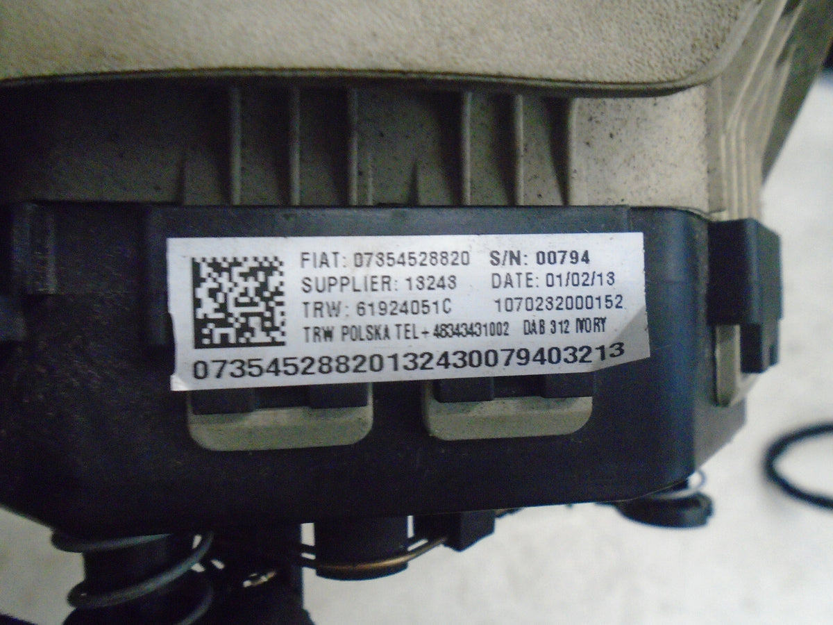FIAT 500 2013 OSF DRIVER SIDE STEERING WHEEL SAFETY BAG CREAM