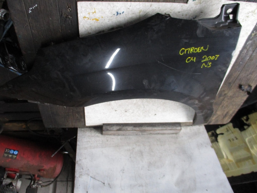 CITROEN C4 2007 NSF PASSENGER SIDE WING PANNEL IN BLACK