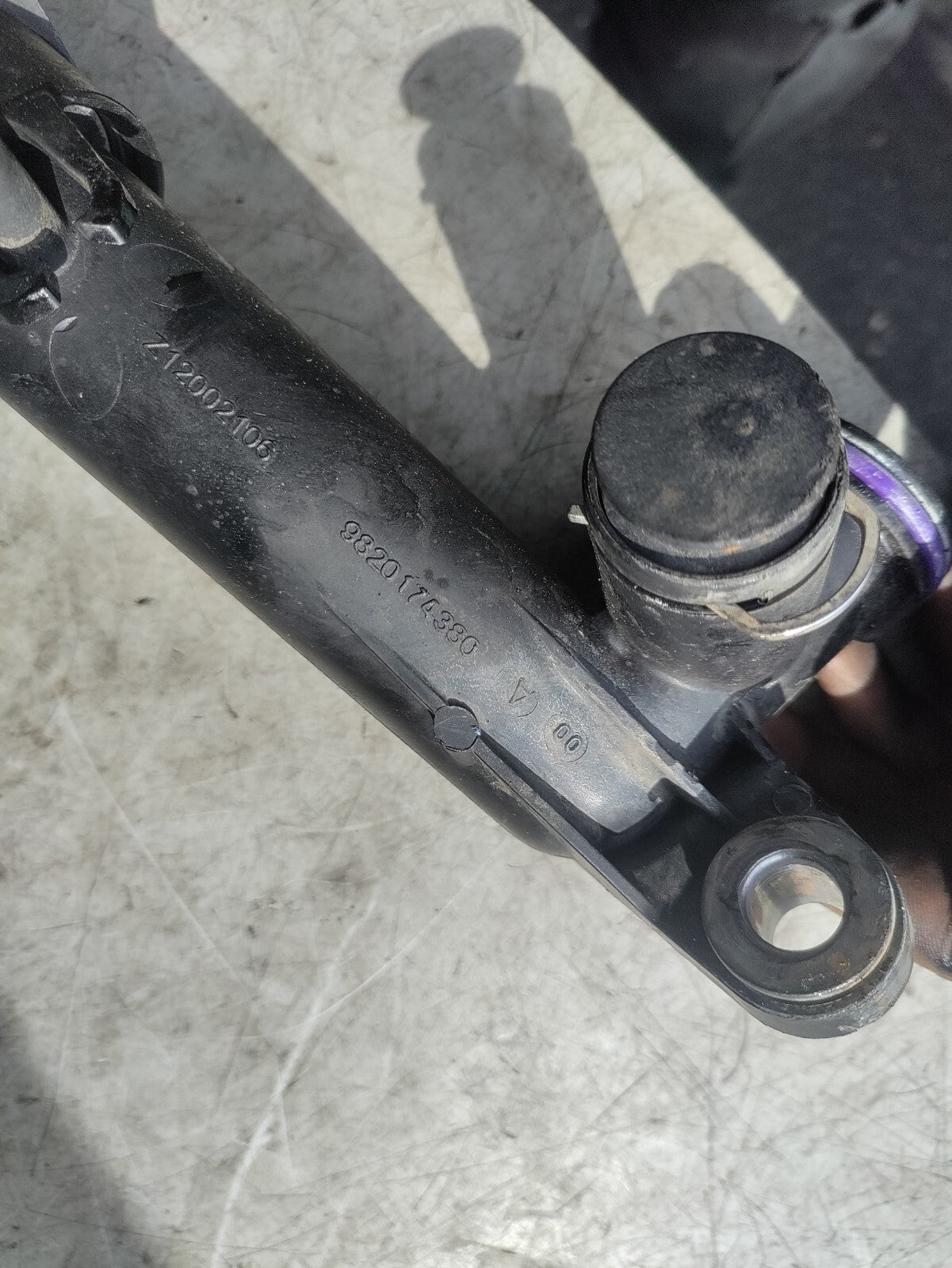 2017 PEUGEOT COOLANT HOSE PIPE 9820174380