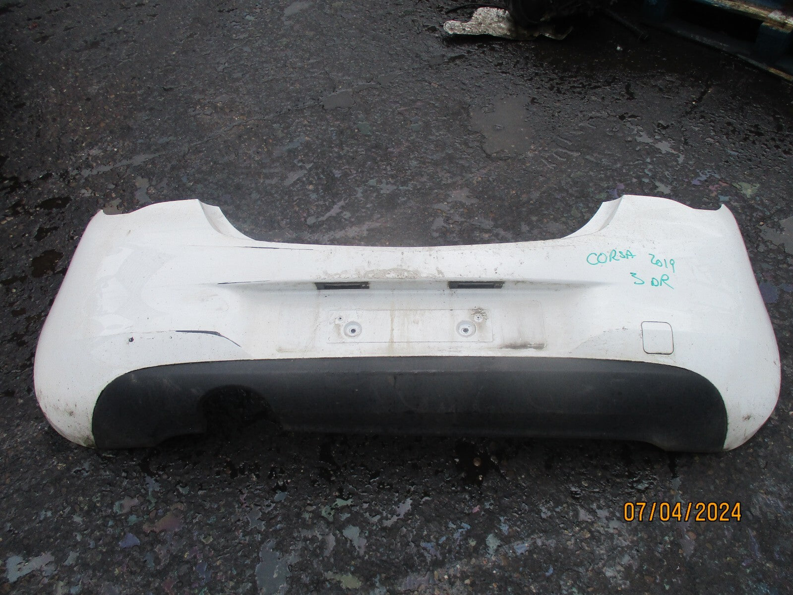 VAUXHALL CORSA E 2019 3 DOOR REAR COMPLETE BUMPER WHITE