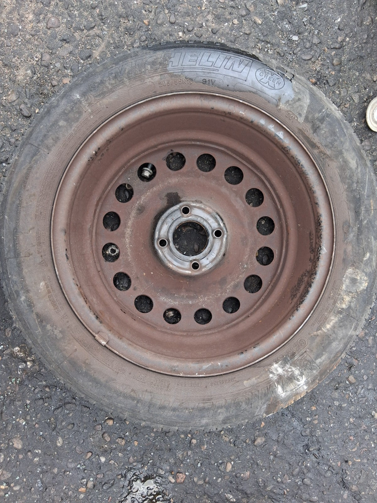 2014 PEUGEOT 208 MK1 15 INCH STEEL WHEEL WITH TYRE 185/65R15 REF 3