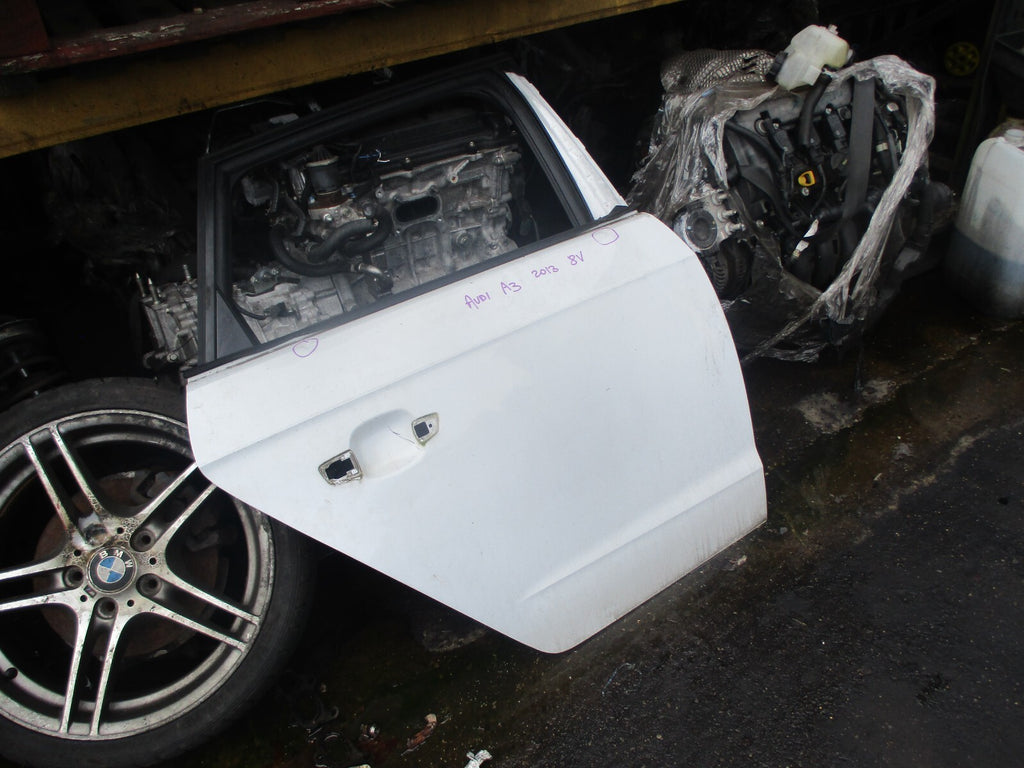 AUDI A3 8V 2013 OSR DRIVER SIDE REAR BARE DOOR WHITE