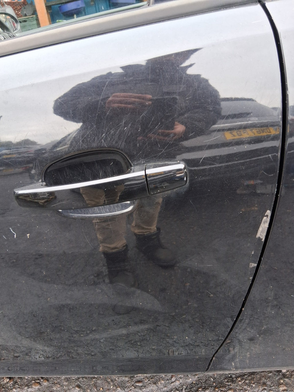 2009 VAUXHALL CORSA D 3 DOOR NSF PASSENGER SIDE LEFT COMPLETE DOOR BLACK