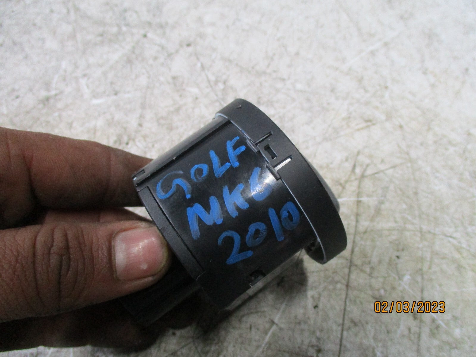 VW VOLKSWAGEN GOLF MK6 2010 HEADLIGHT CONTROL SWITCH 3C8941431B